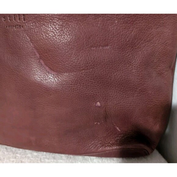 Still Nordic Anouk Hobo Crossbody Bag Shoulder Purse Leather Maroon - Picture 4 of 15